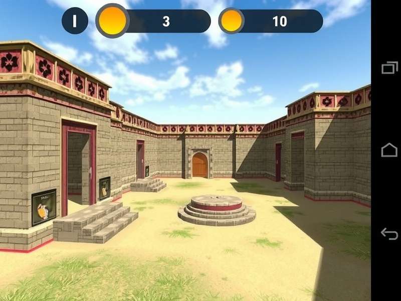 Hampi Heritage Explorer Game Screenshot showing ancient ruins